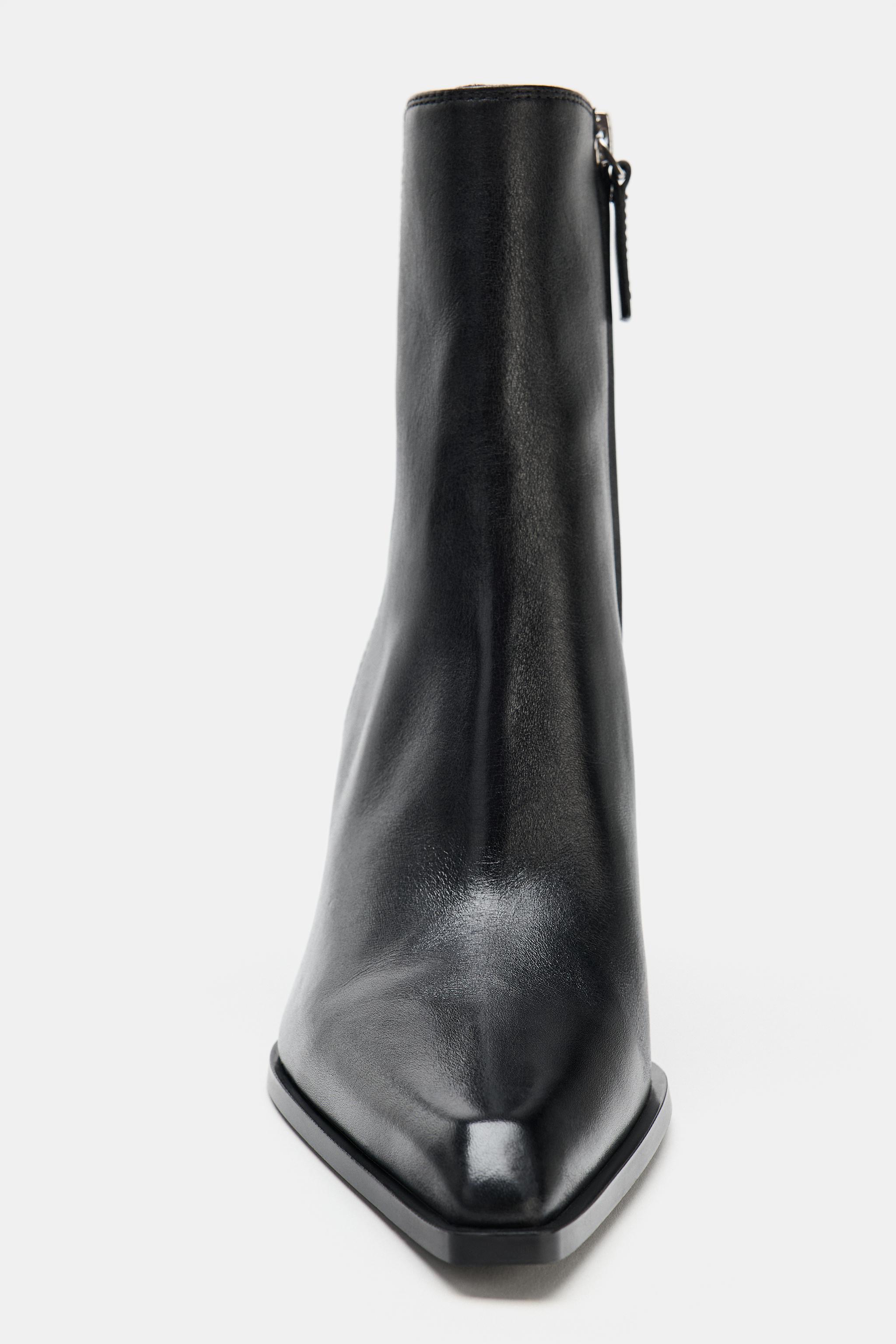 BOTTINES COW-BOY EN CUIR